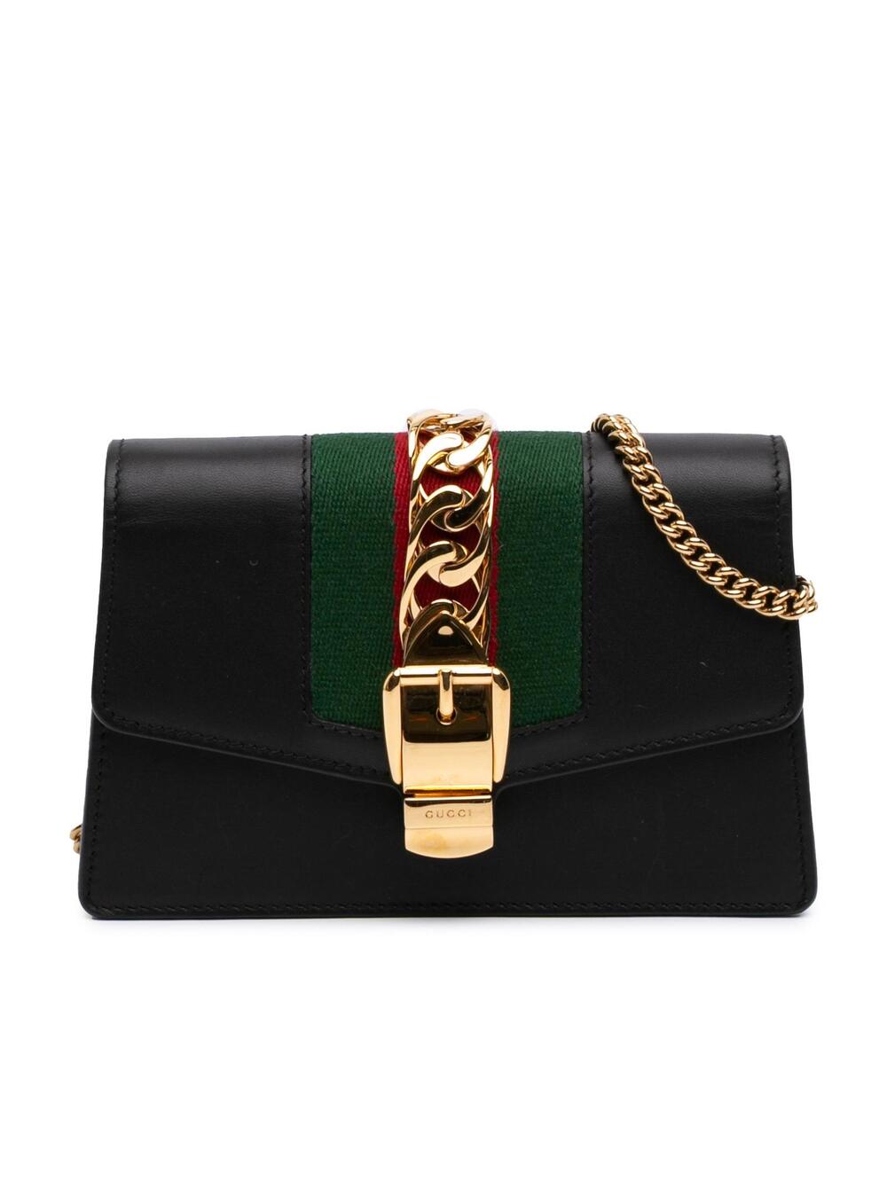 Gucci Super Mini Calfskin Web Sylvie #288481G76B